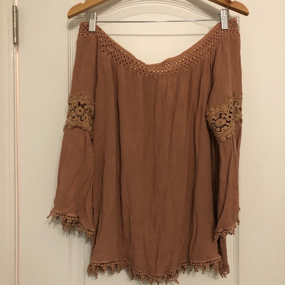 UMGEE Rust Off The Shoulder Tunic